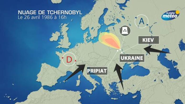 Tchernobyl : les vents ont poussé le nuage vers la France
