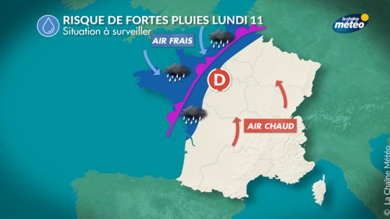 Inondations : risques élevés ce lundi et mardi