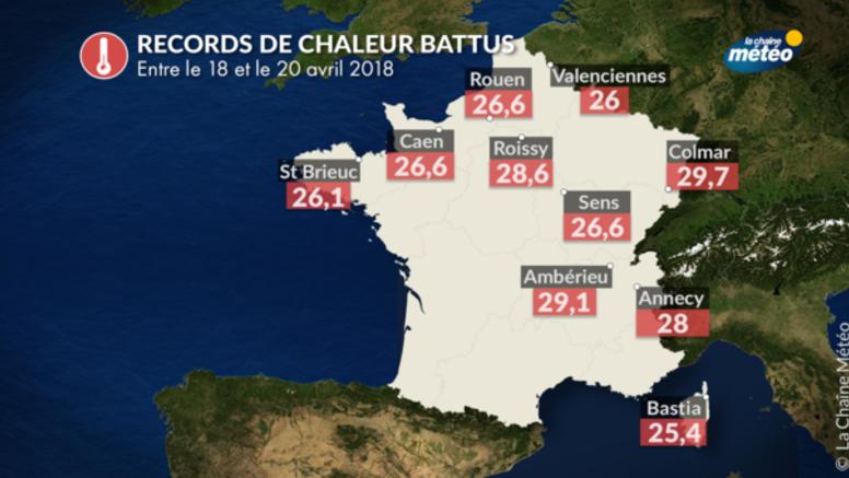 Avril 2018 : vague de chaleur exceptionnelle !