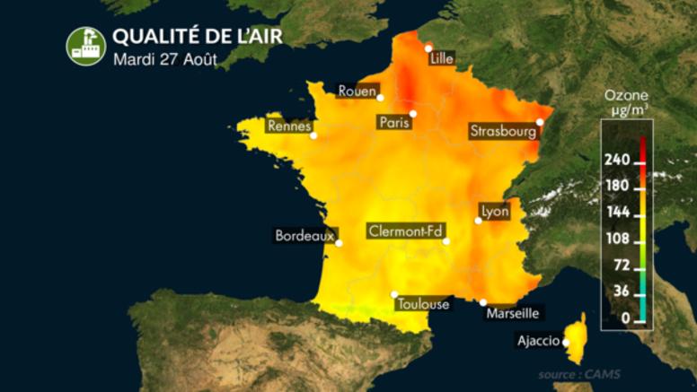 Pic de pollution à l'ozone en raison des fortes chaleurs
