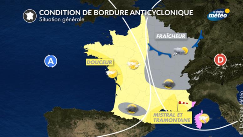Conditions de bordure anticyclonique en automne : des ressentis différents selon les régions