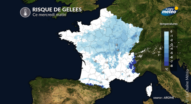 Risque de gelées Actualités France