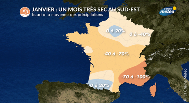 Déficit pluviométrique en janvier Actualités France