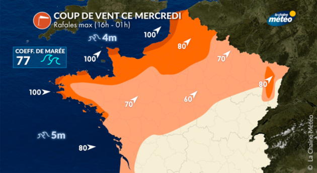 Coup de vent mercredi Actualités France