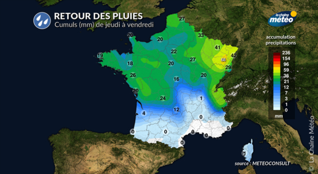 Cumuls de pluie France Actualités France