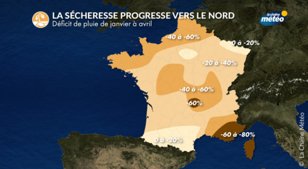 La sécheresse gagne du terrain vers le nord Actualités France