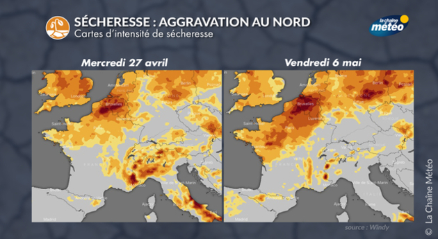 La sécheresse gagne du terrain vers le nord Actualités France