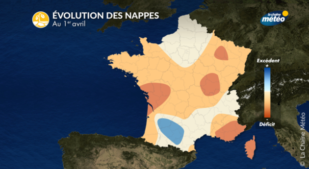Niveau des nappes phréatiques en avril 2022 Actualités France