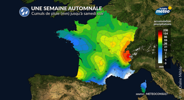 Cumuls de pluie en France Actualités France