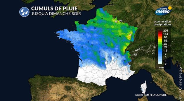 cumuls de pluie jusqu Actualités France