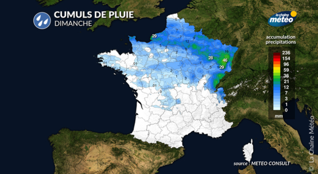 pluie dimanche modèle MC Actualités France