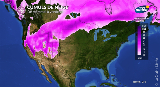 Etats-Unis neige Actualités étranger