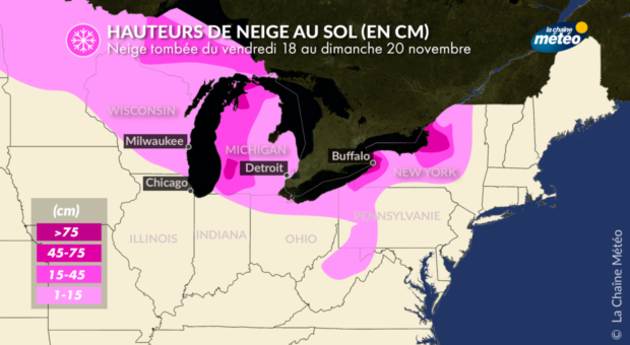 Chutes de neige aux Etats-Unis Actualités France