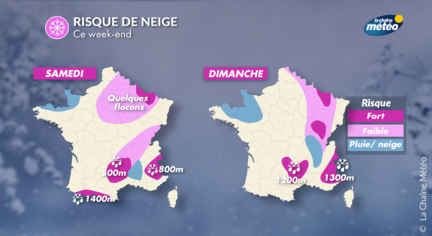 Risque de neige ce week-end Actualités France