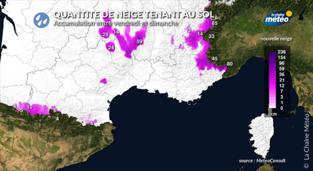 Cumuls de neige Actualités France
