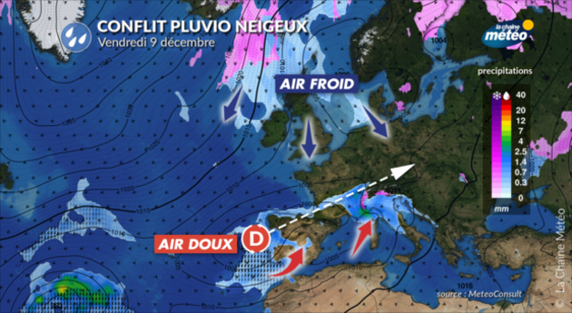 Conflit pluvio neigeux en Europe Actualités France