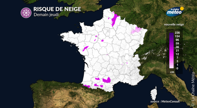 Risque de neige ce jeudi Actualités France