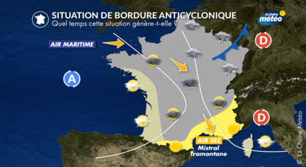 Situation de bordure anticyclonique Actualités France