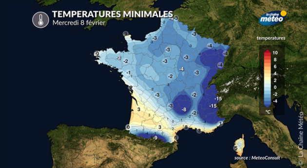 Températures minimales Actualités France