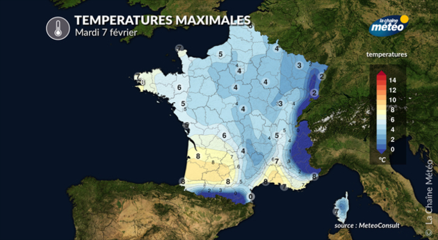 Températures maximales Actualités France