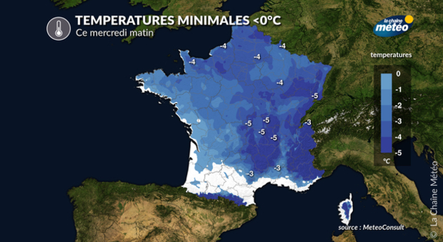 Températures minimales 0°C Actualités France
