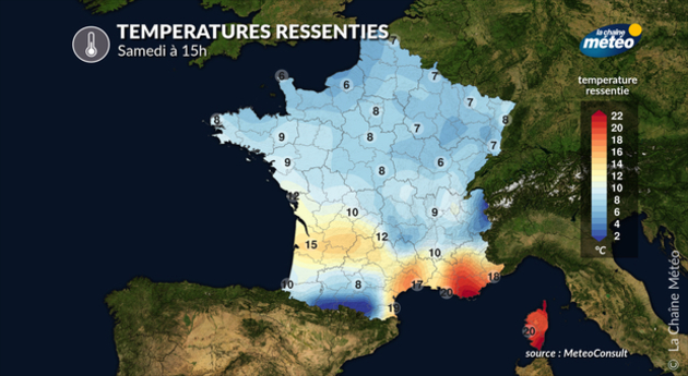 Températures ressenties Actualités France