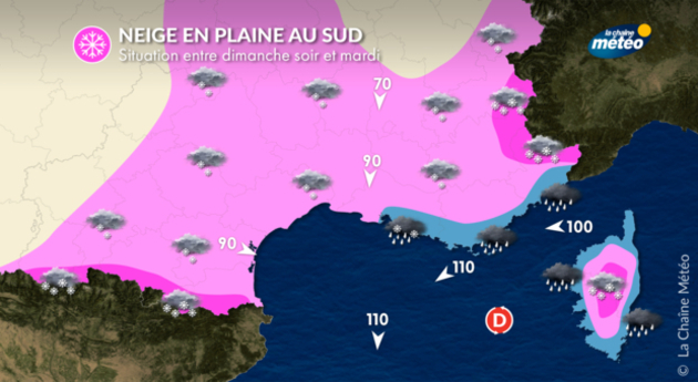 neige dans le sud-est Actualités étranger