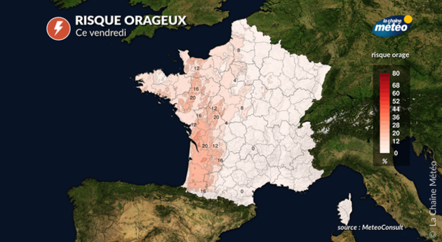 Risque orageux ce vendredi Actualités France