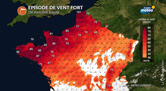 Coup de vent au nord-ouest jeudi Actualités France