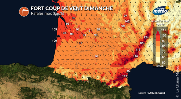 Rafales de vent dimanche Actualités France