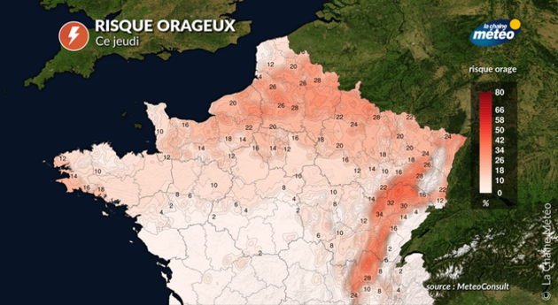 Risque orageux ce jeudi Actualités France