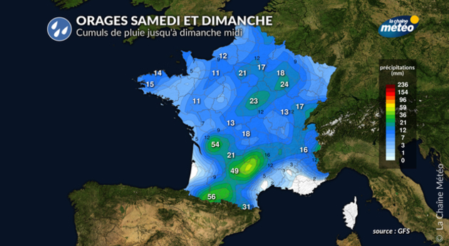 Cumuls de pluie jusqu Actualités France