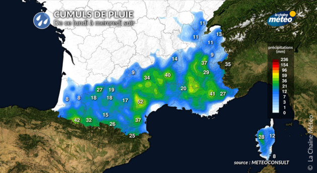 Cumuls de pluie jusqu Actualités France