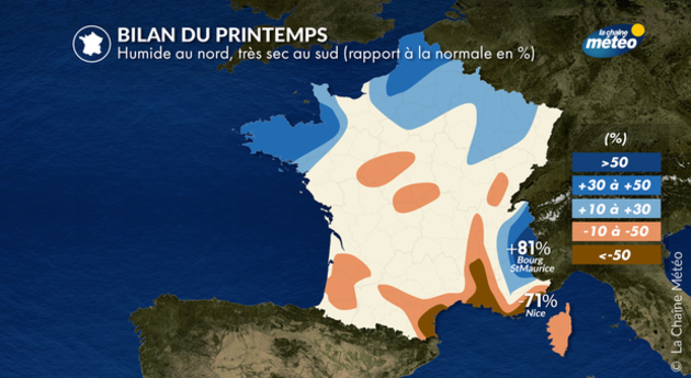 Un printemps arrosé au nord, très sec au sud-est Actualités France