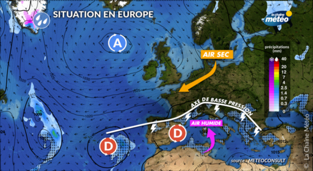 Une situation météo bloquée en Europe Actualités France