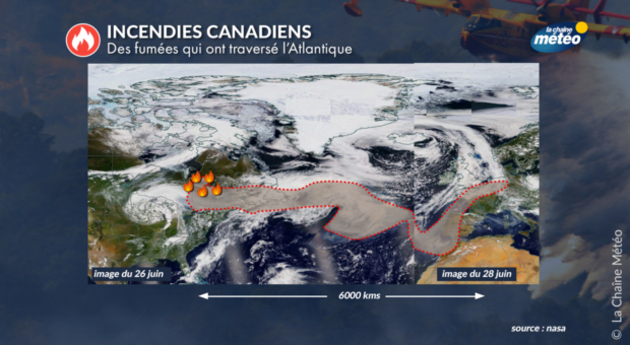 Fumées des incendies du Québec Actualités étranger