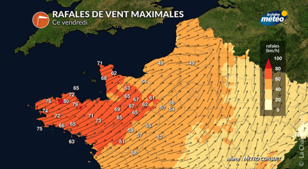 Coup de vent en Bretagne vendredi Actualités France