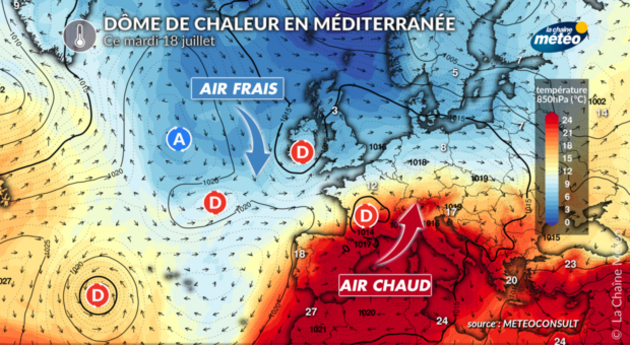 Dôme de chaleur en Méditerranée Actualités France