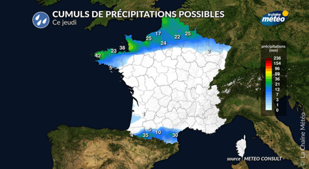 Cumuls de pluie Actualités France