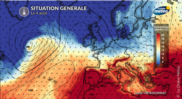 Conditions temporairement chaudes le week-end du 04 au 06 août Actualités France