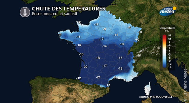 Chute des températures : jusqu Actualités France