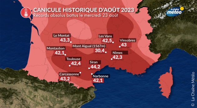 Records de chaleur mercredi Actualités France
