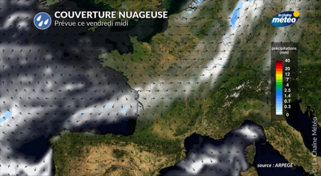 Couverture nuageuse prévue ce vendredi midi Actualités France