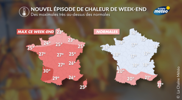 Températures ce week-end Actualités France