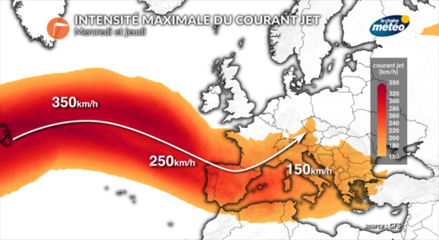 Courant jet lors de la tempête Ciaran Actualités France