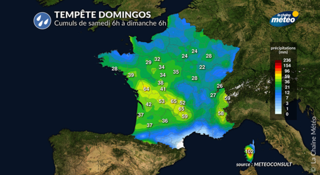 Cumuls de pluie Actualités France