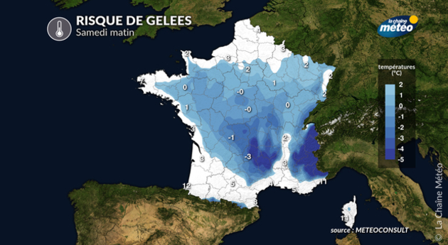 Risque de gelées samedi matin Actualités France