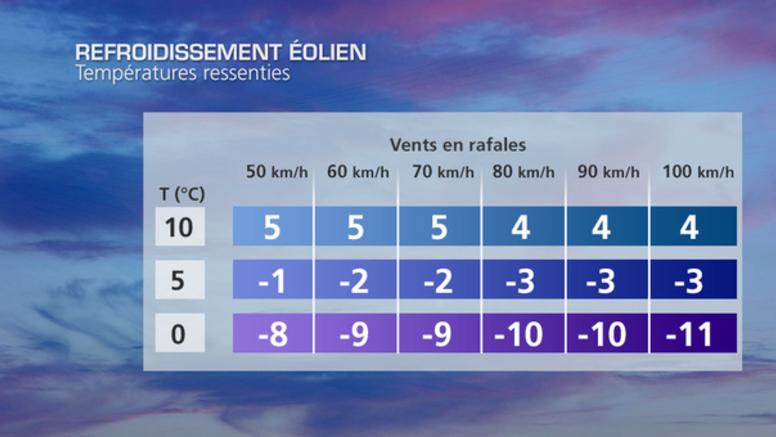Froid : pourquoi le ressenti pourrra vous paraître glacial au vent