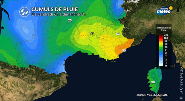 Cumuls de pluie Actualités France