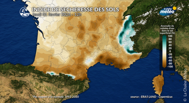 Indice de sécheresse des sols Actualités France